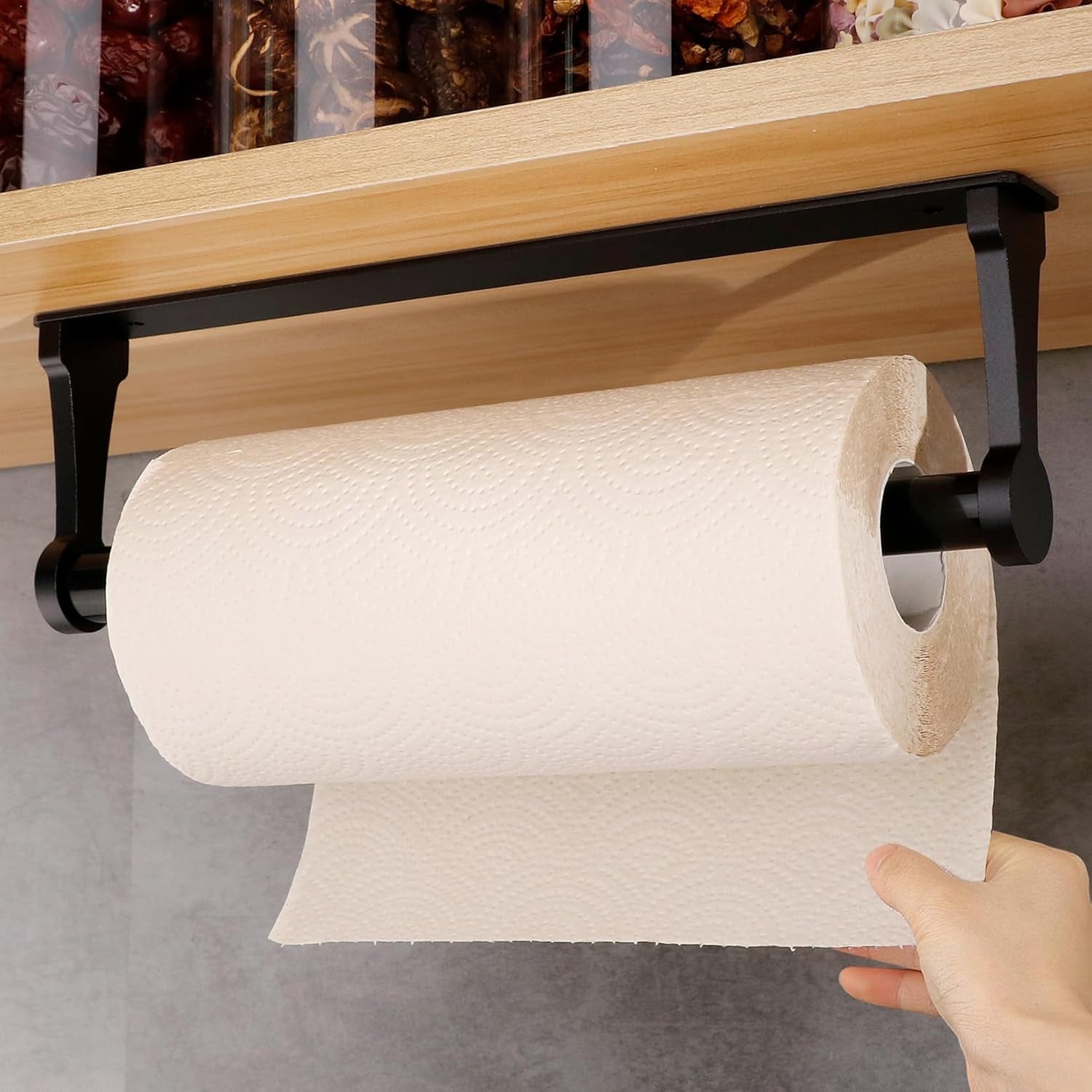 paper-towel-holder-under-cabinet-paper-towel-holder-aluminum-alloy-kitchen-towel-holders-self-adhesive-kitchen-roll-holder-for-kitchen-bathroom-living-room-black