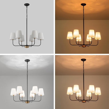 31.5" Dining Room Chandelier with Shades Modern Pendant Lights Kitchen3