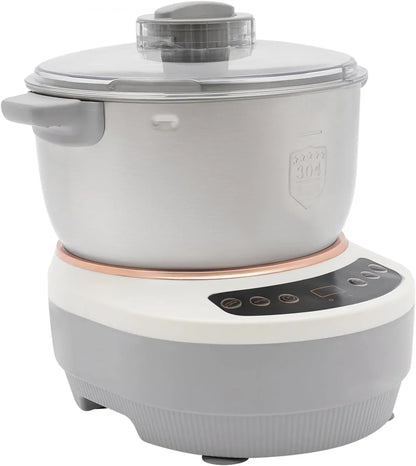 5L Dough Mixer Machine,Electric Dough Maker with Ferment Function,Microcomputer Timing,Touch Controls,Flour Kneading Machine for Pizza Bread,Bakeries,Home Kitchens (5L Silver)1