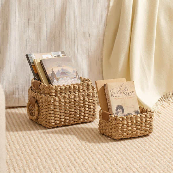 Small Wicker Baskets for Organizing, Desert 3 Pack3