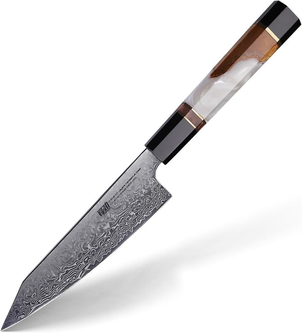 5 Inch Small Kitchen Utility Knife, Sharp Fruit Paring Tool & Elegant Pairing Blade for Everyday Cooking (BLACK-ROSE Series)1