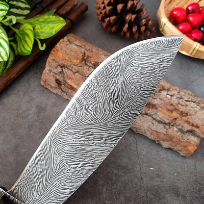 Meat Cleaver, 8 Inch Chinese Butcher Knife Wood Handle Knives Slicing Bone Chopping Knives Ultra-Sharp Bone Cutter Kitchen Tool3