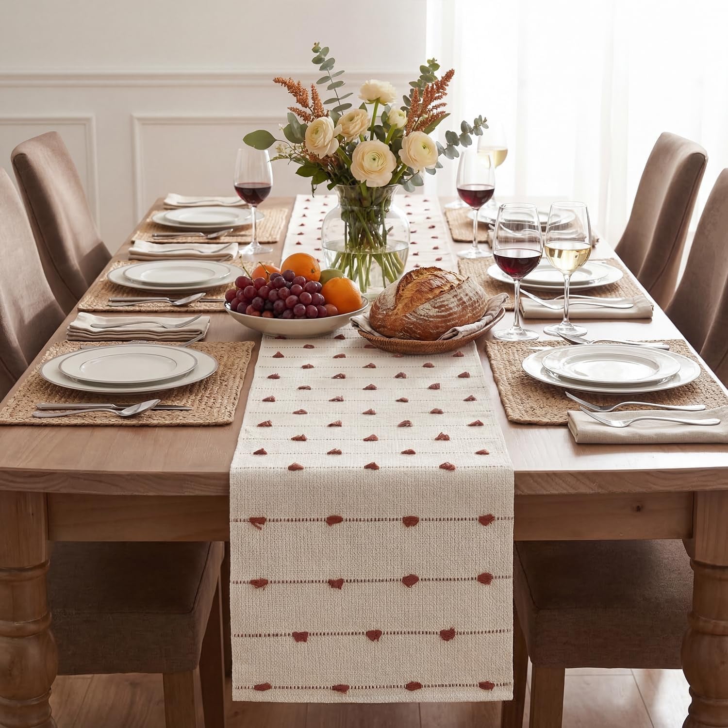 caramel-boho-farmhouse-cotton-woven-table-runner-seasonal-fall-kitchen-dining-table-decoration-for-home-party-decor-12x90-inch