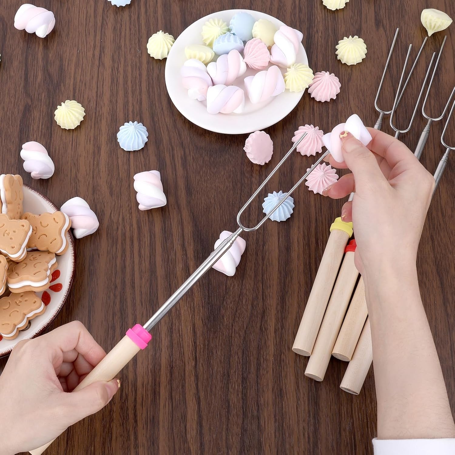 10-pack-smores-sticks-32-inch-marshmallow-roasting-sticks-for-fire-pit-extendable-roasting-skewers-with-bag-hot-dog-fork-smores-kit-for-campfire-camping-essentials-304-stainless-steel