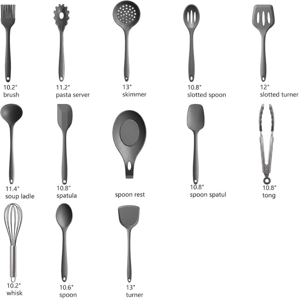Silicone Cooking Utensil Set, -22°F to 446°F Heat Resistant2