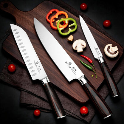 3 Pieces Knife Set, Japanese High Carbon Stainless Steel Chef Knives2