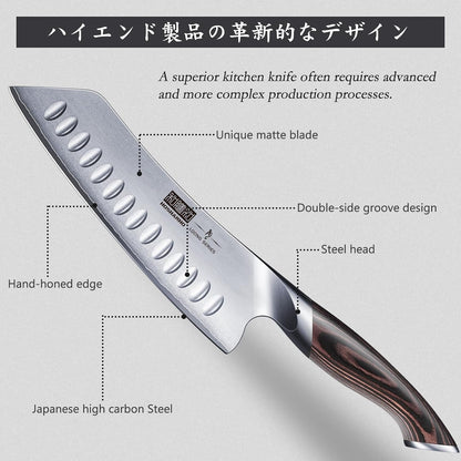 Ultra Sharp Japanese High Carbon Steel Vegetable Meat Cleaver & High Carbon Stainless Steel Kitchen Knife & Professional Japanese Fish Knife for Meat Poultry Cutting4