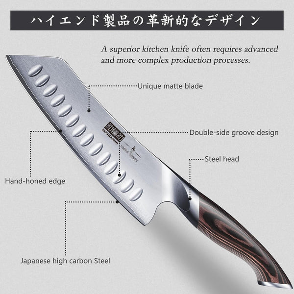 Ultra Sharp Japanese High Carbon Steel Vegetable Meat Cleaver & High Carbon Stainless Steel Kitchen Knife & Professional Japanese Fish Knife for Meat Poultry Cutting4