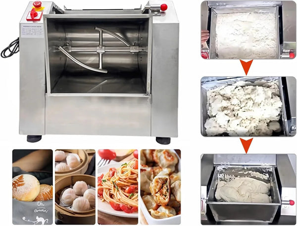 110V Commercial Dough Mixer Machine 50 KG Kneading Capacity Electric Food Mixer Flour Mixer 3000W/4HP for Dough Mixing Kneading9
