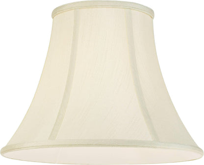 Pre-Assembled Ginna Creme Flared Large Bell Lamp Shade 7X14X11 (Spider) | 7" Top X 14" Bottom X 10.5" High X 11" Slant Replacement for Table Lamps Harp + Finial3