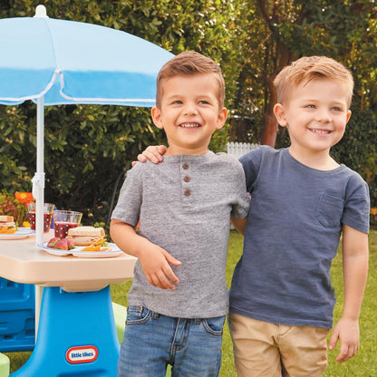Easy Store Picnic Table with Umbrella, Multi Color, 42.00''L X 38.00''W X 19.75''H3