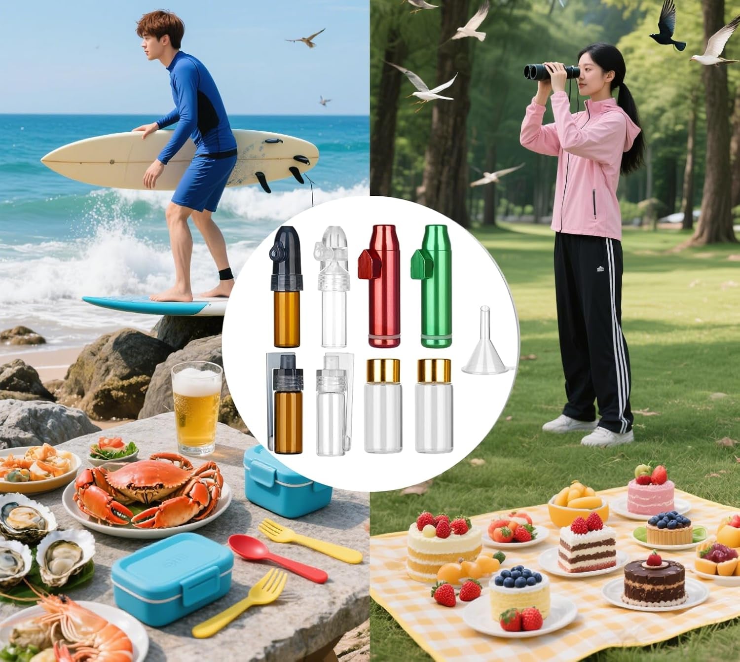 portable-kitchen-metal-spice-bottle-camping-outdoor-glass-set