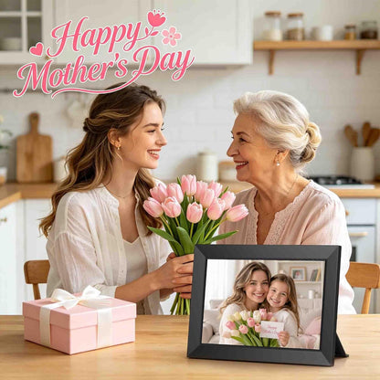 Frameo 10.1 Inch Wifi Digital Picture Frame, Smart Cloud Electronic Photo Frame with HD IPS Touch Screen Slideshow 32GB Memory Auto-Rotate Wall Mount, Share Photos/Videos from Phone - Gifts for Mom8