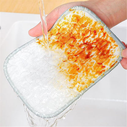 Multipurpose Wire Dishwashing Rags for Wet and Dry, Reusable Wire Miracle Cleaning Cloths, round Wire Washing Cloth, Non Scratch Wire Dishcloth for Kitchen, Sinks, Pots, Pans (5PCS)6