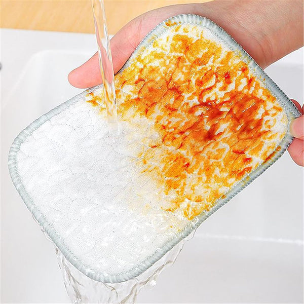 Multipurpose Wire Dishwashing Rags for Wet and Dry, Reusable Wire Miracle Cleaning Cloths, round Wire Washing Cloth, Non Scratch Wire Dishcloth for Kitchen, Sinks, Pots, Pans (5PCS)6