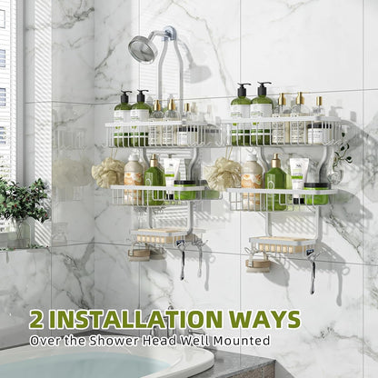 Shower Caddy Hanging, Shower Organizer with Large Capacity7