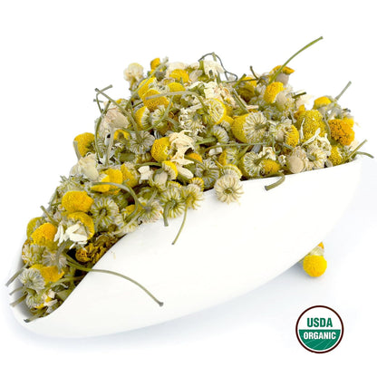 Chamomile Tea 1LB (16Oz) 100% CERTIFIED Organic (USDA Seal) Chamomile Flowers Herbal Tea (Matricaria Chamomilla) in 1 Lb Bulk Bpa-Free Resealable Bags from U.S. Wellness2