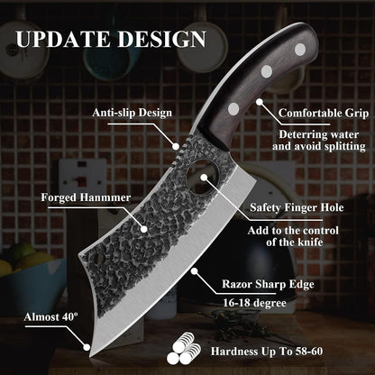 Huusk Chef Knife, Viking Kitchen Knife with Sheath | Sheath Included, for Slicing, Chopping and Everyday Food Prep2