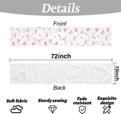 Pink Bow Party Table Runner Valentine'S Day Coquette Girls Party Decoration6