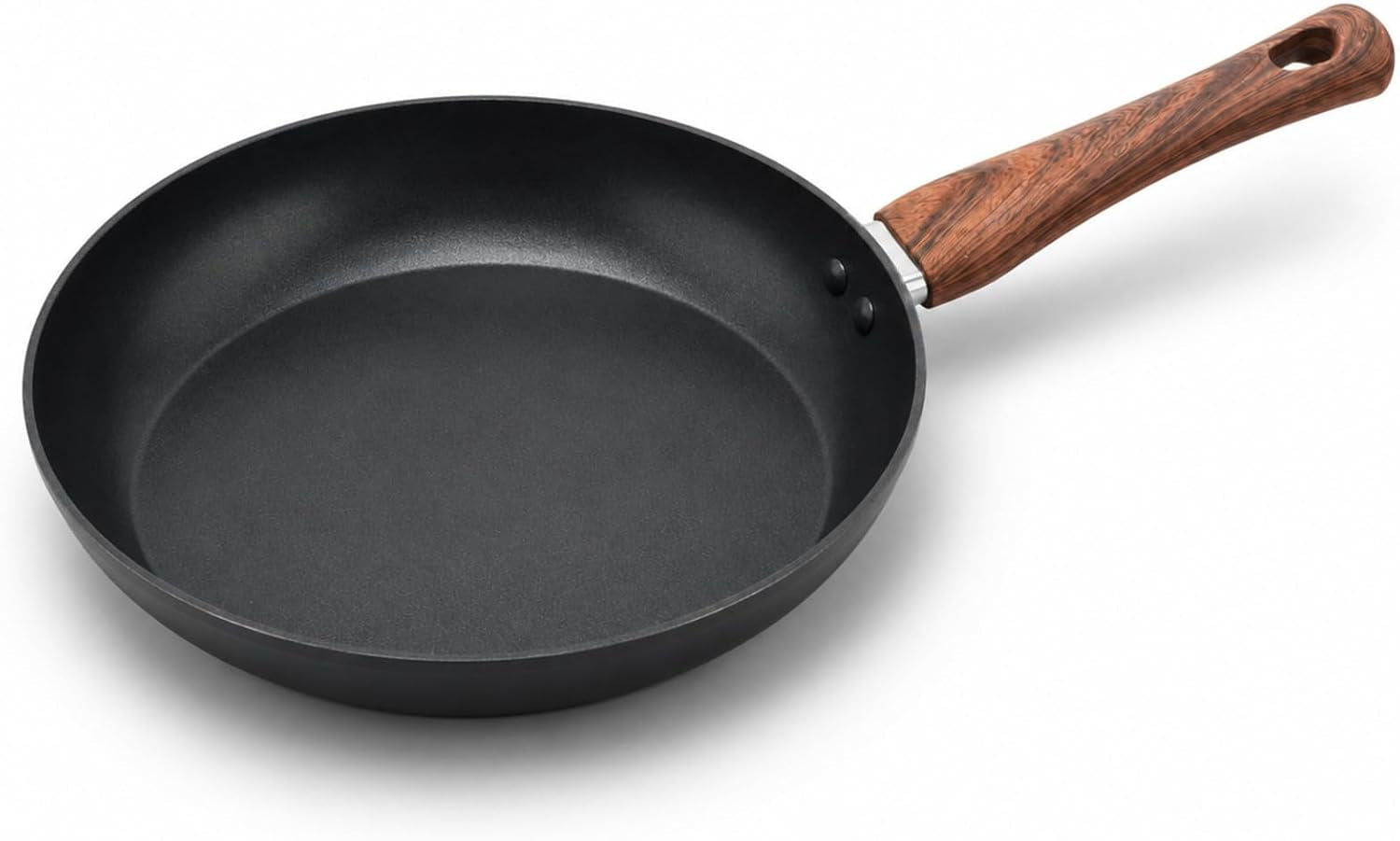 nonstick-frying-pan-skillet-with-woodgrain-style-handle-black-omelet-pan-with-hanging-hole-easy-food-release-cooking-pan-for-eggs-pancakes-sauteing-breakfast