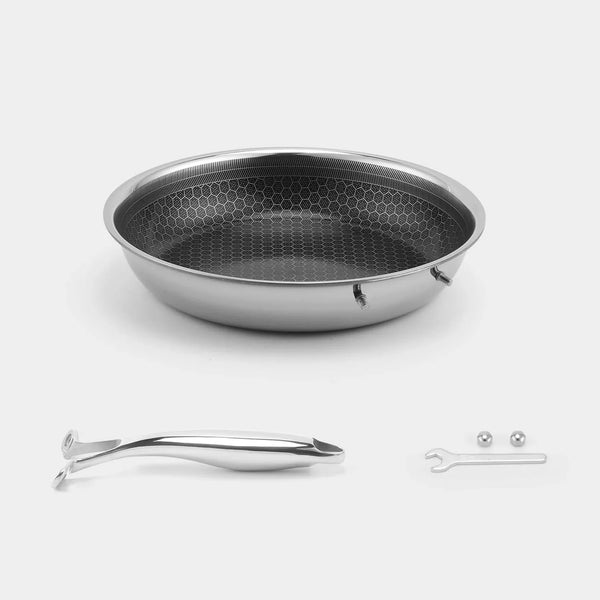 Anbomer Hybrid Ceramic Non Stick Frying Pan 8 Inch, 5-Ply Stainless Steel Skillet,Stay-Cool Handle,Induction Ready, Compatible with All Cooktops, Pfas-Free, Non-Toxic5