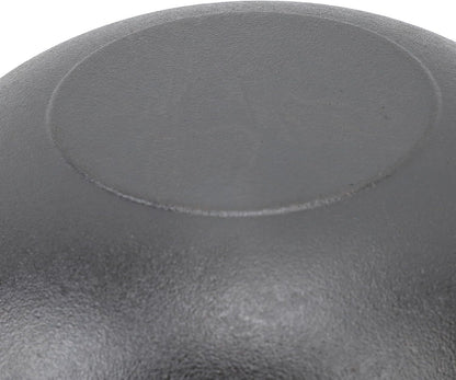 Cast Iron Wok, 14 Inch Pre Seasoned Heavy Duty Flat Bottom Chinese Pan with Wooden Lid for Stir Fry Deep Frying Grilling Steaming on Electric Gas Induction Stoves (25Cm)7