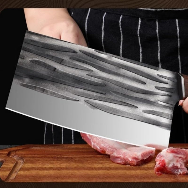 Meat Cleaver,Cleaver Knife 8 Inch Forged Kitchen Knife Household Sharp Slicing Knife Chopping Dual-Purpose Knife Meat Cutter Machete Bone Cutter, LAMAJIGA58446