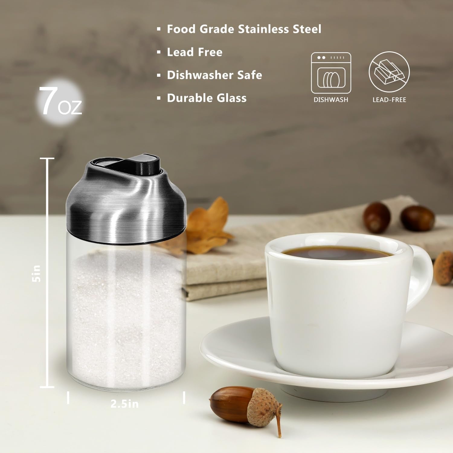 glass-sugar-dispenser-with-pour-spout-weighted-pourer-coffee-bar-accessories-for-coffee-tea-and-baking