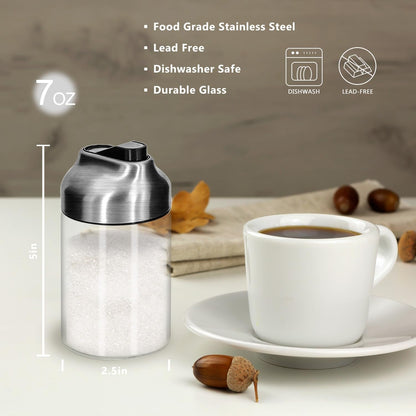 Glass Sugar Dispenser with Pour Spout, Weighted Pourer, Coffee Bar Accessories for Coffee, Tea and Baking3