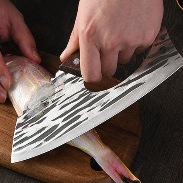 Meat Cleaver, Handmade Forged Stainless Steel Butcher Knives Household Fruit Vegetable Knife5