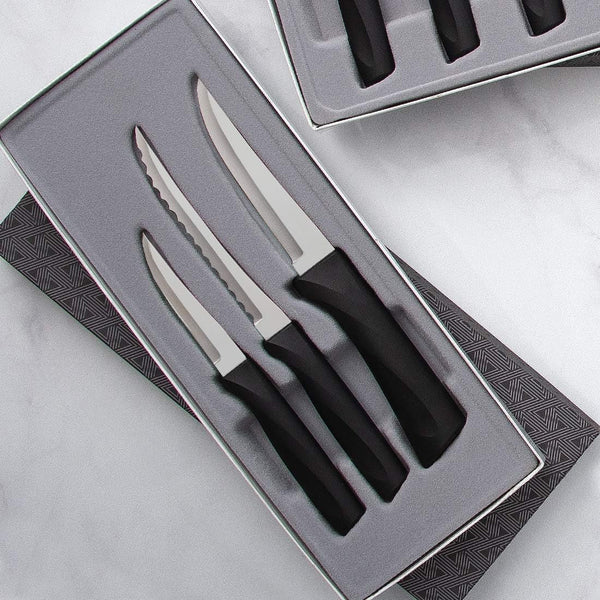 Cutlery Anthem Series 3-Piece Slice & Pare Knife Set, Black Handles4