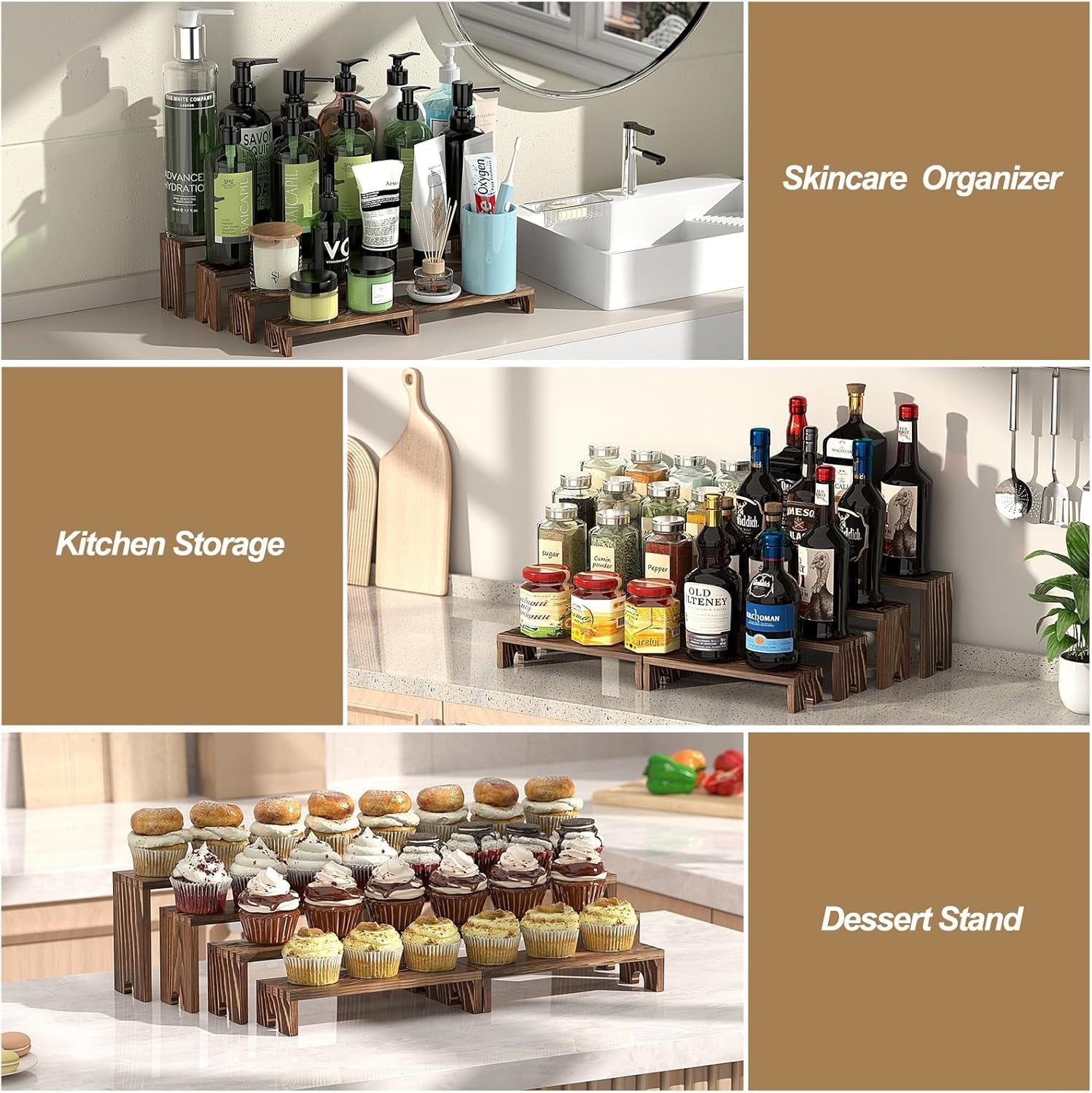 2-set-wooden-tiered-risers-display-stands-for-vendor-events-stackable-wood-cupcake-display-stand-farmhouse-decor-wood-dessert-table-display-set-vendor-booth-display-items-food-display-risers-for-party