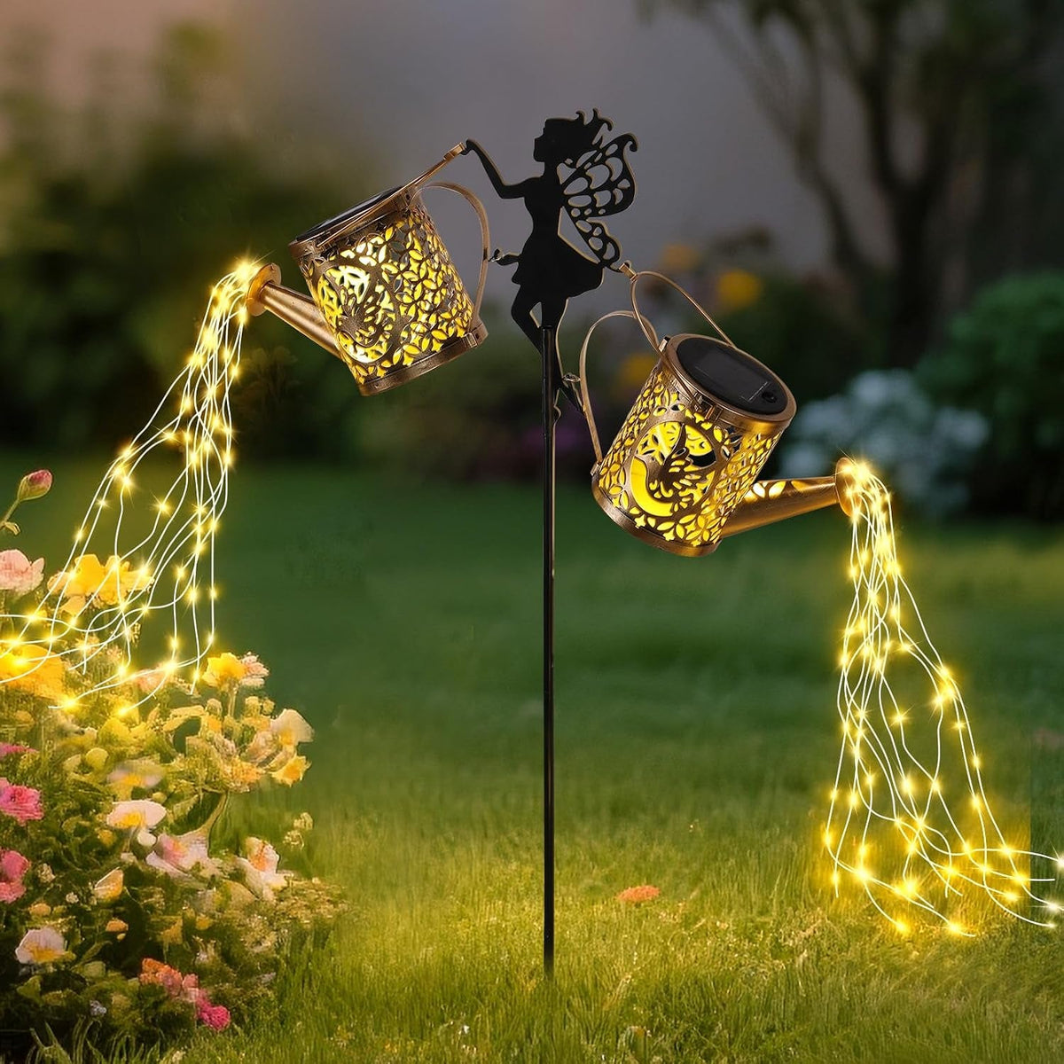 solar-fairy-hummingbird-watering-can-lights-outdoor-waterproof-garden-decor-with-one-pole-two-light-hanging-patio-lawn-pathway-gift-for-backyard-lawn-patio-gifts-for-mom-grandma-women