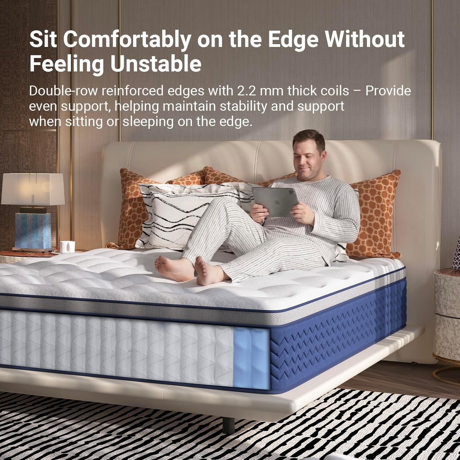 syncdeep-queen-mattress-12-inch-firm-hybrid-cooling-lumbar-support