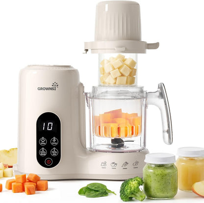 Baby Food Maker & Processor with Dual-Layer Steam Basket,Cream | Steamer & Blender, Healthy Homemade Baby Food Purees, Starting Solids & BLW, Baby Feeding Essentials, 6+ Months1
