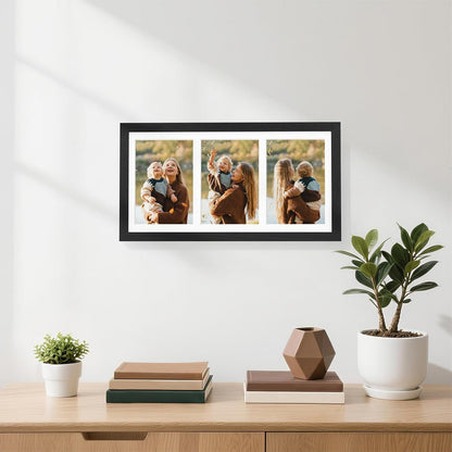 3 5X7 Picture Frames Collage Wall Decor with Mat, Black2