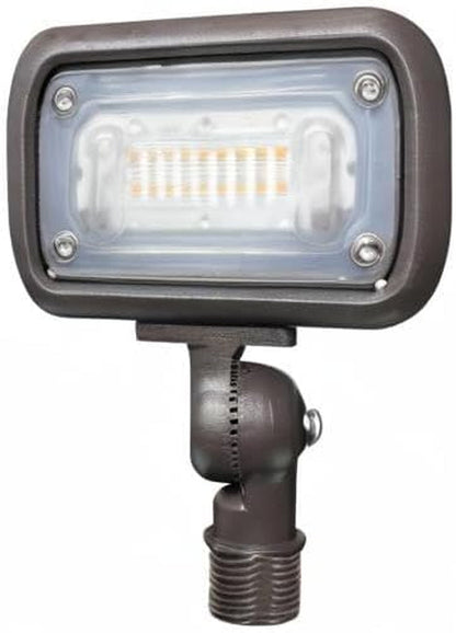 7W Outdoor LED Low Voltage Landscape Lighting Flood Light, 2700K, 550Lumen, 9-15V AC/DC, 1/2" Adjustable Knuckle Mount7