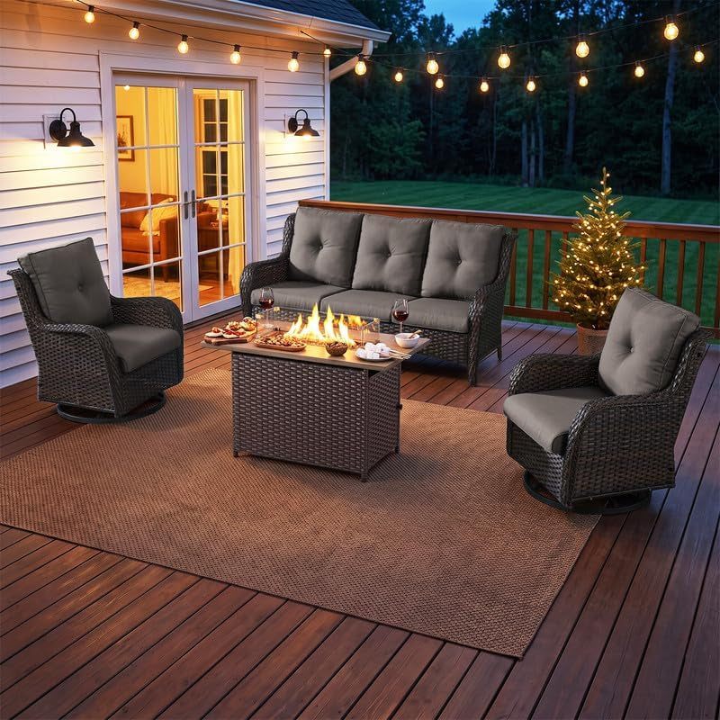 4-pieces-brown-wicker-patio-furniture-set-with-fire-pit-swivel-chairs-grey