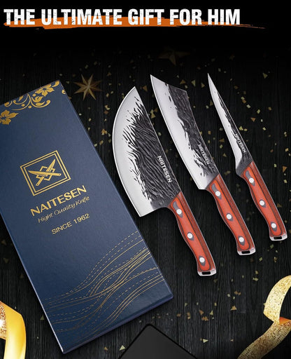 3PCS Hand Forged Butcher Knife Set with Gift Box6