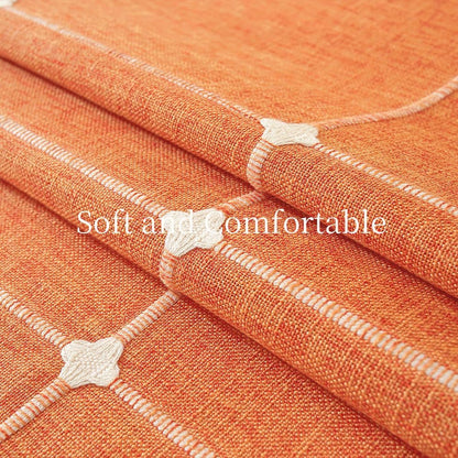 Linen Burnt Orange round Tablecloth 53 Inch Circle Fall Table Cloth6