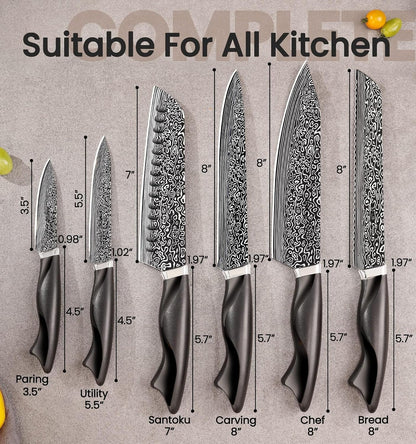 Knife Set, 15 Pieces Kitchen Knife Set with Built in Sharpener, High Carbon German Stainless Steel Knife Block Set, Dishwasher Safe, Fathers Day Gift for Men2