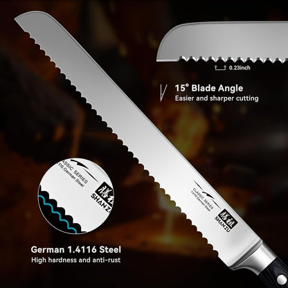 10-Inch Serrated Bread & Sourdough Knife with Wood Handle4
