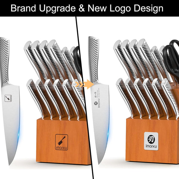 14 Piece Stainless Steel Knife Set with Build-In Sharpener6