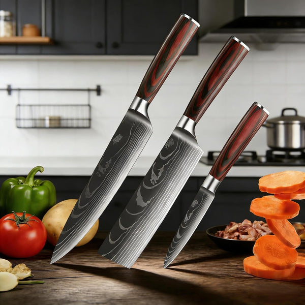Professional 8 Inch Chef Knife Set,High Carbon Steel Kitchen Knives6
