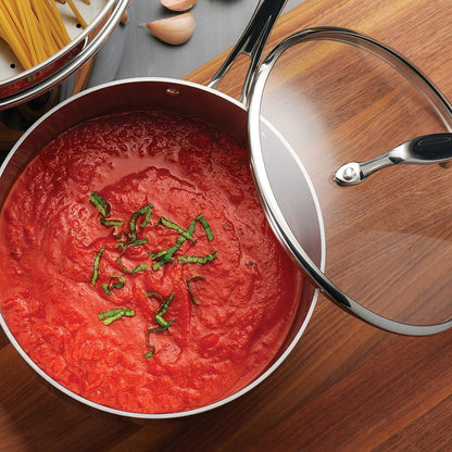 Boston Tri-Ply Clad Stainless Steel 8-Pc Pots and Pans Set | Cookware Kitchen Set with Glass Lids, Induction-Ready, Dishwasher-Safe, Nsf-Certified4