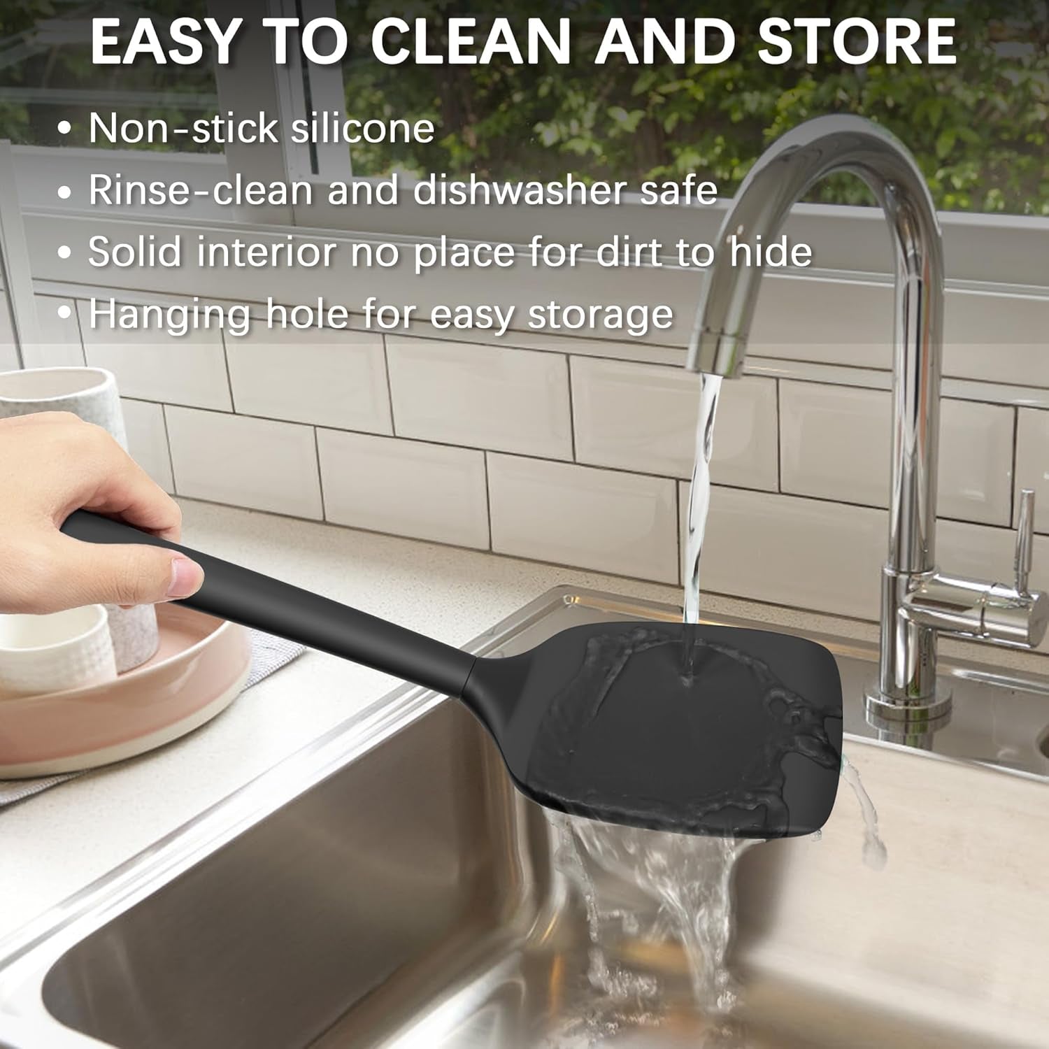 2-pack-silicone-spatula-set-high-heat-resistant-bpa-free-dishwasher-safe-kitchen-spatula-for-nonstick-pans-solid-slotted-turners-for-cooking-sauteing-and-flipping-pureblack