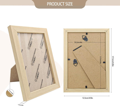 Set of 50 Picture Frame Bulk Photo Frames Wall Mounting Simple Photo Frames Multi Picture Frames for Wall or Tabletop, 4X6 Inch Natural2