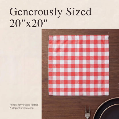 Cloth Napkins Cotton 12X12 (Set of 12) Red6