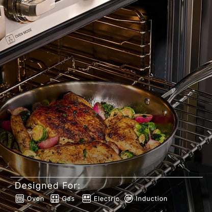 SKITCHEN Titanium Hammered Pan Pro Mini 11", Frying Pan with Uncoated Pfas-Free Cooking Surface, Induction Compatible, Oven & Dishwasher Safe, Stay-Cool Handle4