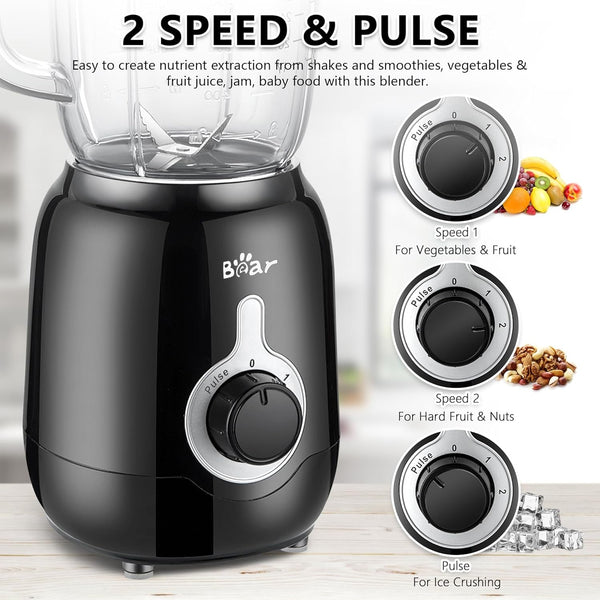 Blender, 2025 New 700W Smoothie Countertop Blender with 40Oz Cup for Shakes and Smoothies, 3-Speed for Crushing Ice, Puree and Frozen Fruit with Autonomous Clean | 40Oz Cup for Shakes and Smoothies, 3-Speed for Crushing Ice, Puree and Frozen Fruit with Autonomous Clean2
